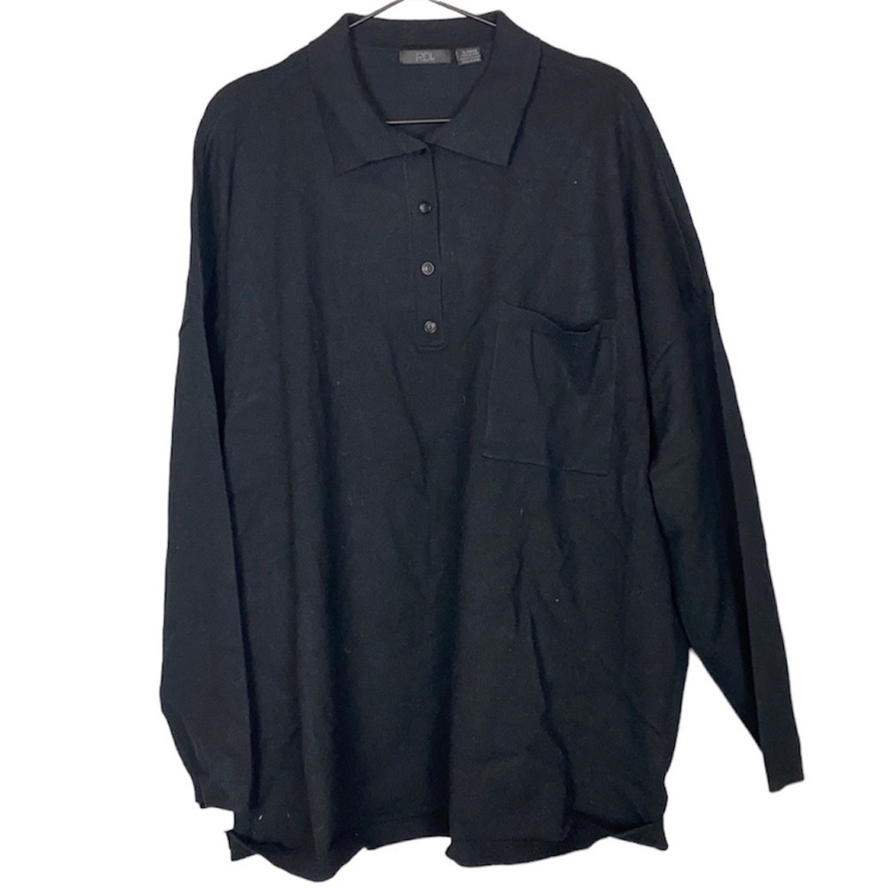 RDI sweater knit henley top